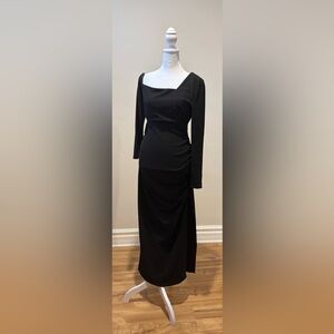Zara Elegant Black Long Sleeve Dress
